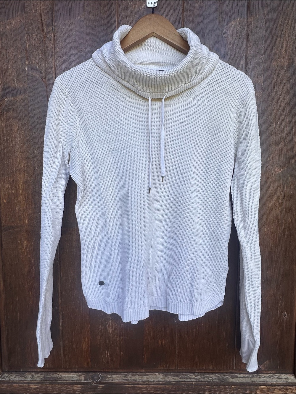 Ralph Lauren Cream Cowl Neck Drawstring Sweater